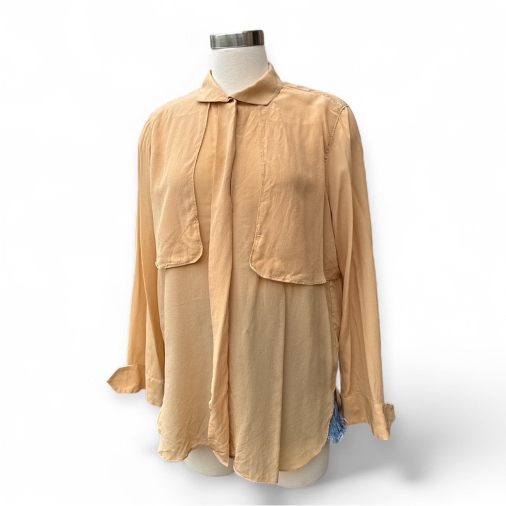 Elegant Apricot Women's Blouse